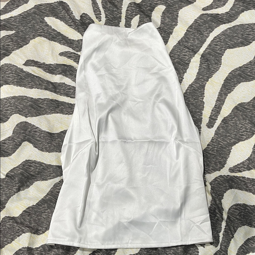 SHEIN White Satin Blouse